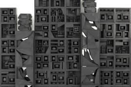Louise Nevelson, Mrs. N’s Palace, monumentale Holzassemblage in Schwarz / "Rain Forest Wall" (1967), by Louise Nevelson. TOM HAARTSEN/ARS/NY/ADAGP/MUSEUM BOIJMANS VAN BEUNINGEN