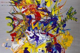 Adrian Szaal, Wassermann, Acryl auf Leinwand, 100 × 80 cm, 2026