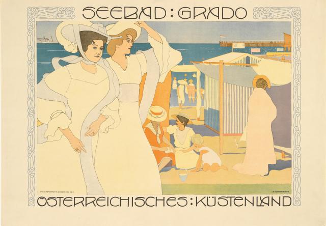 Vor dem Hotel Quarnero, 1906 Stephanie Glax Privatsammlung, Wien