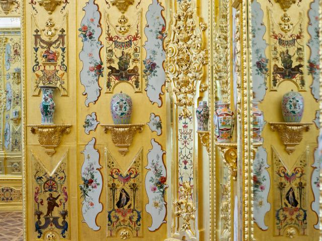  Detail Wandvertäfelung, Goldkabinett, Unteres Belvedere  Foto: Johannes Stoll / Belvedere, Wien 