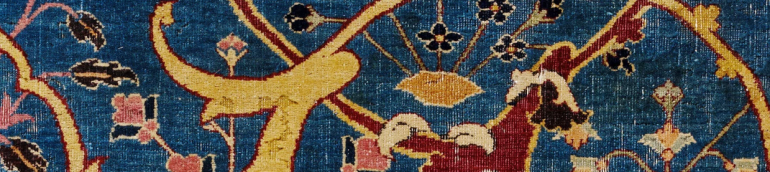 Historischer orientalischer Hofteppich mit floralem Rankenmuster aus der Privatsammlung „Magnum Opus“, Sotheby's New York.
