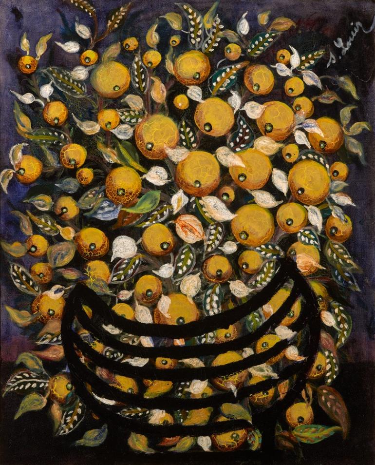 Séraphine Louis, Les Fruits, um 1929 – leuchtende Früchte und Blätter in einer üppigen Pflanzenkomposition