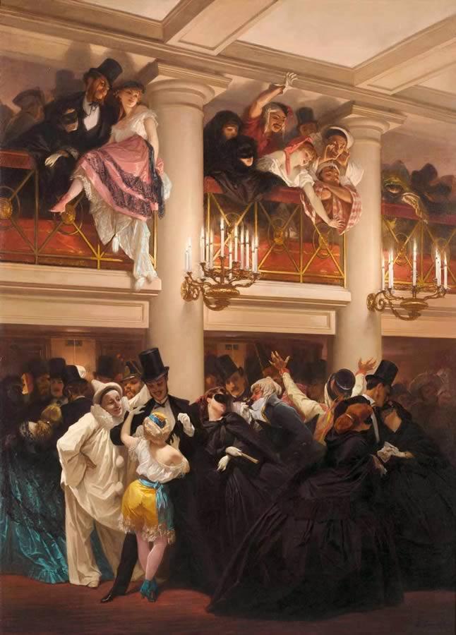 Eugène Giraud Le bal de l’Opéra, 1866 Öl auf Leinwand, 172 x 125 cm, Musée Carnavalet – Histoire de Paris