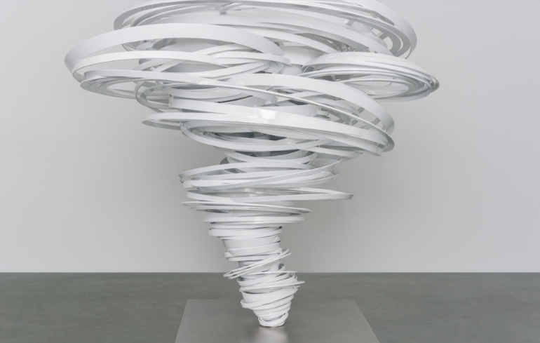 Alice AycockTwister Again, 2022Powder coated aluminum213.36 x 218.44 x 187.96 cm | 84 x 86 x 74 inBase plate: 1.3 x 121.9 x 121.9 cm | 1/2 x 48 x 48 inEdition of 5 plus 2 AP plus 1 EC (#1/5)